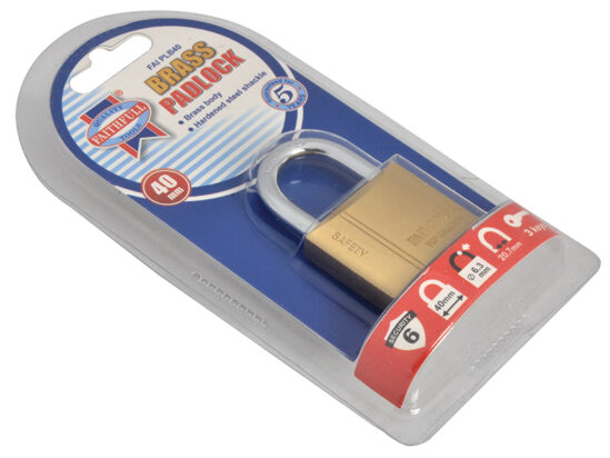 Brass Padlock 40mm 3 Keys - Image 2