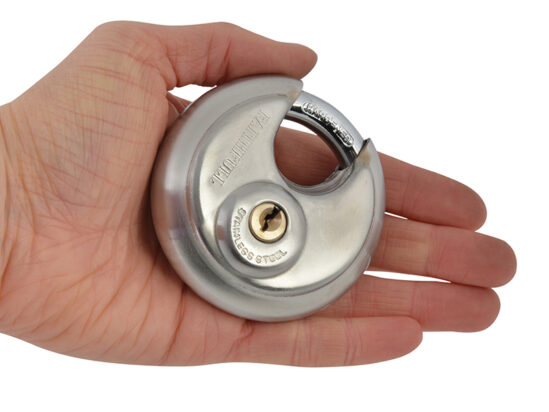 Stainless Steel Discus Padlock 70mm - Image 2