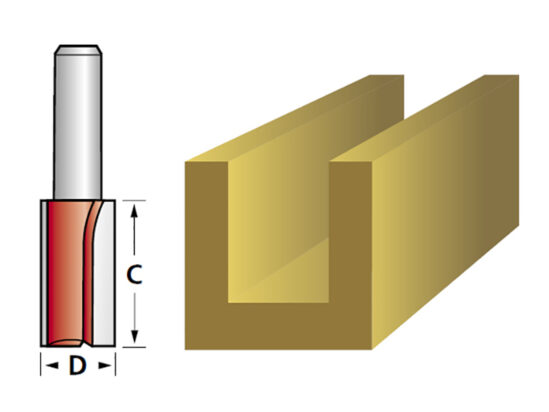 Router Bit TCT Single Flute 4.0 x 11mm 1/4in Shank - Image 2