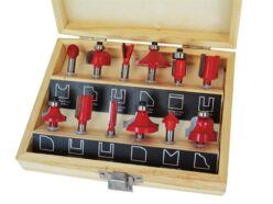 1/4in TCT Router Bit Set, 12 Piece