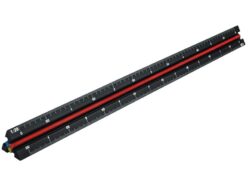 Prestige Tri-Scale Engineer Rule Black Aluminium 300mm