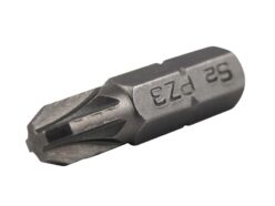 Pozi S2 Grade Steel Screwdriver Bits PZ3 x 25mm (Pack 3)