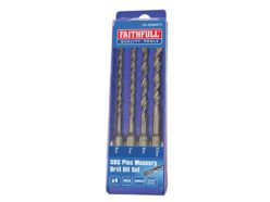 SDS Plus Drill Bit Set, 4 Piece