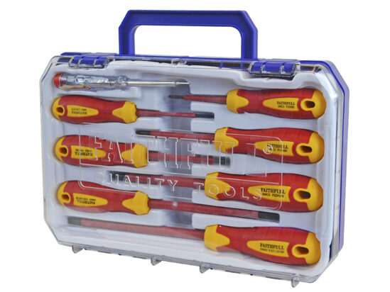 VDE Soft Grip Screwdriver Set (Case), 8 Piece