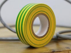 PVC Electrical Tape Green / Yellow 19mm x 20m