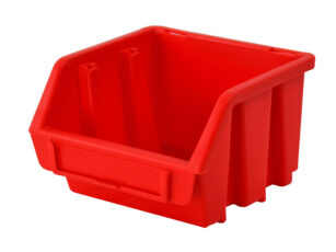 Interlocking Storage Bin Size1 Red 116 x 112 x 75mm