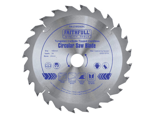 TCT Cordless Trimsaw Blade 165 x 20mm x 24T POS