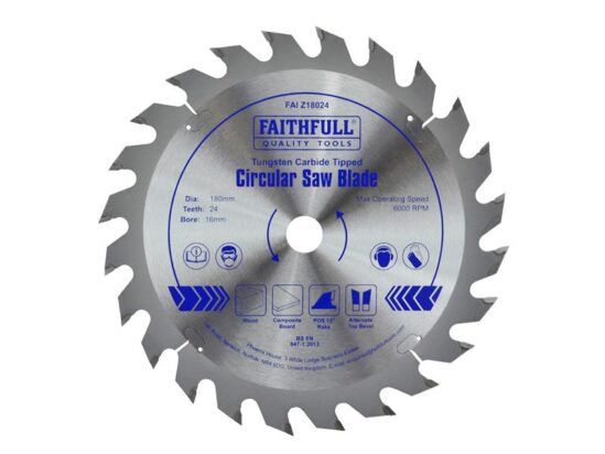 TCT Circular Saw Blade 180 x 16mm x 24T POS