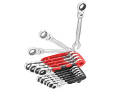 467BF.JP10PB Ratchet Combination Flexi Wrench Set, 10 Piece