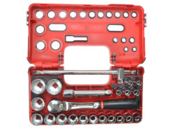 1/2in Drive 12-Point Detection Box Socket Set, 22 Piece