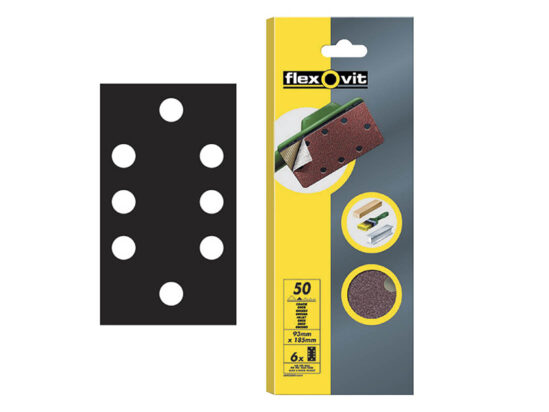 1/3 Sanding Sheets Quick-Release Medium 80 Grit (Pack 6)