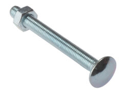 Carriage Bolt & Nut ZP M10 x 110mm Bag 10