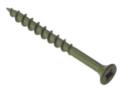 Decking Screw Pozi Compatible ST Green Anti-Corrosion 4.5 x 55mm Box 200