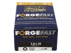 ForgeFast Pozi Compatible Elite Performance Wood Screw ZY 3.0 x 30mm Box 200