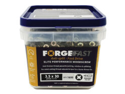 ForgeFast Pozi Compatible Elite Performance Wood Screw ZY 3.5 x 30mm Tub 1600