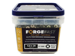 ForgeFast Pozi Compatible Elite Performance Wood Screw ZY 4.0 x 20mm Tub 1800