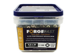 ForgeFast Pozi Compatible Elite Performance Wood Screw ZY 4.0 x 30mm Tub 1400