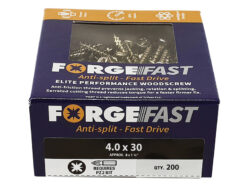 ForgeFast Pozi Compatible Elite Performance Wood Screw ZY 4.0 x 30mm Box 200