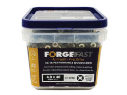 ForgeFast Pozi Compatible Elite Performance Wood Screw ZY 4.0 x 40mm Tub 1200