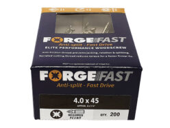 ForgeFast Pozi Compatible Elite Performance Wood Screw ZY 4.0 x 45mm Box 200