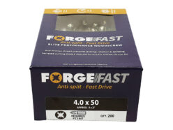 ForgeFast Pozi Compatible Elite Performance Wood Screw ZY 4.0 x 50mm Box 200