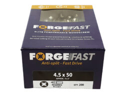 ForgeFast Pozi Compatible Elite Performance Wood Screw ZY 4.5 x 50mm Box 200