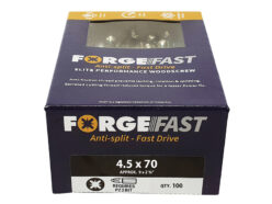 ForgeFast Pozi Compatible Elite Performance Wood Screw ZY 4.5 x 70 mm Box 100