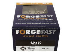 ForgeFast Pozi Compatible Elite Performance Wood Screw ZY 4.0 x 60mm Box 100