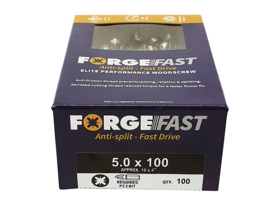 ForgeFast Pozi Compatible Elite Performance Wood Screw ZY 5.0 x 100mm Box 100 - Image 2