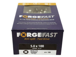 ForgeFast Pozi Compatible Elite Performance Wood Screw ZY 5.0 x 100mm Box 100