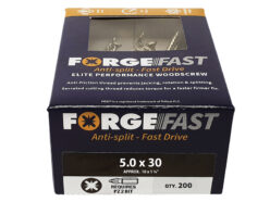 ForgeFast Pozi Compatible Elite Performance Wood Screw ZY 5.0 x 30mm Box 200