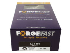 ForgeFast Pozi Compatible Elite Performance Wood Screw ZY 6.0 x 100mm Box 100