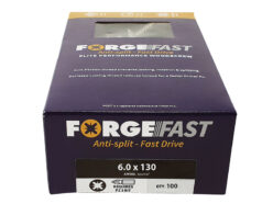 ForgeFast Pozi Compatible Elite Performance Wood Screw ZY 6.0 x 130mm Box 100