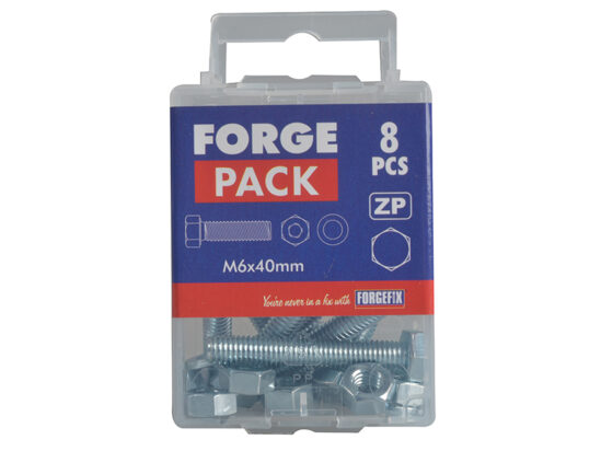 High Tensile Set Screw ZP M6 x 40mm Forge Pack 8