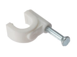 Cable Clip Round White 9-11mm Box 100