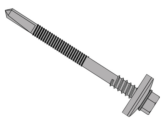 TechFast Composite Panels to Steel Hex Screw No.5 Tip 5.5 x 235mm Box 50