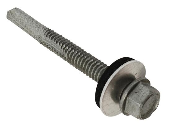 TechFast Roofing Sheet to Steel Hex Screw & Washer No.5 Tip 5.5 x 32mm Box 100