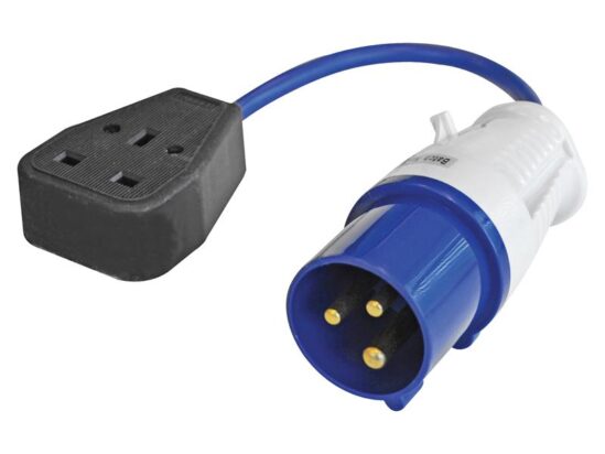 Fly Lead 240V 3-Pin Plug to 240V 3-Pin Socket & 35cm Lead