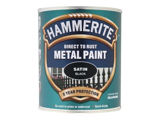 Direct to Rust Satin Finish Metal Paint Black 750ml