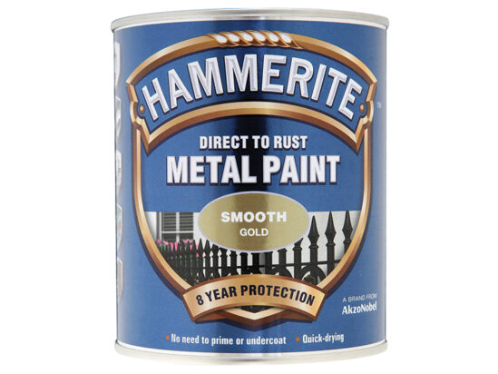 Direct to Rust Smooth Finish Metal Paint Gold 750ml