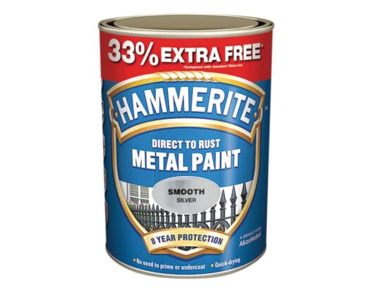 Direct to Rust Smooth Finish Metal Paint Silver 750ml + 33%