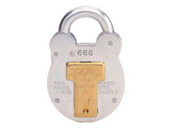 660 Old English Padlock with Steel Case 64mm