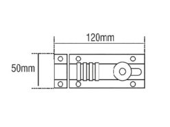 CombiBolt 4 Re-Codable Locking Bolt Chrome 120mm