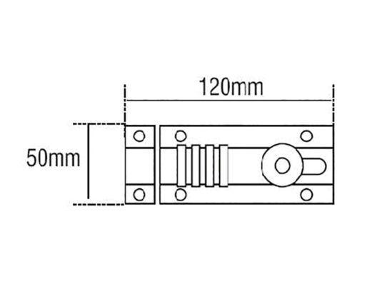 CombiBolt 4 Re-Codable Locking Bolt Chrome 120mm