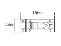 CombiBolt 4 Re-Codable Locking Bolt Black/Blue 120mm