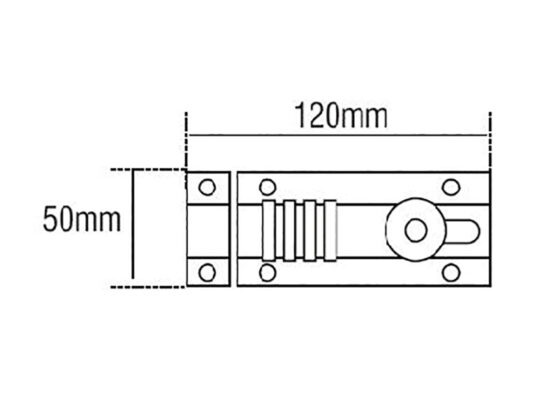 CombiBolt 4 Re-Codable Locking Bolt Black/Blue 120mm