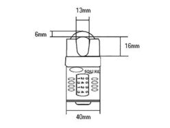 CP40CS Combination Padlock 4-Wheel Closed Shackle 40mm