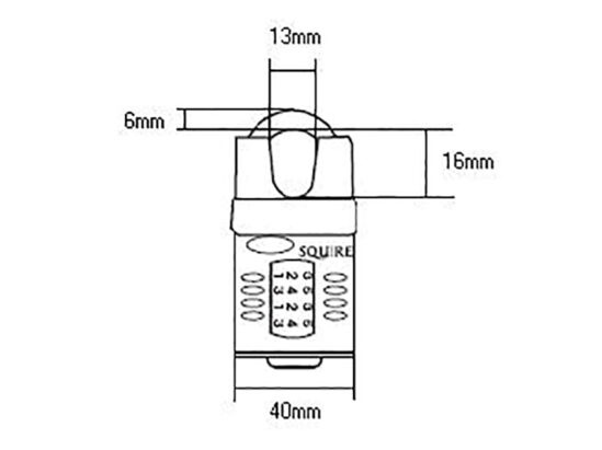 CP40CS Combination Padlock 4-Wheel Closed Shackle 40mm