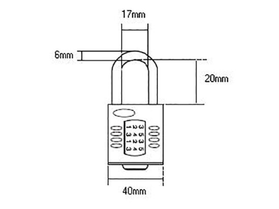 CP40 Combination Padlock 4-Wheel 40mm