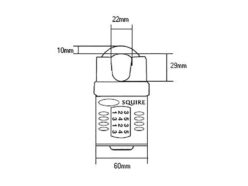 CP60 Combination Padlock 5-Wheel 60mm Close Shackle